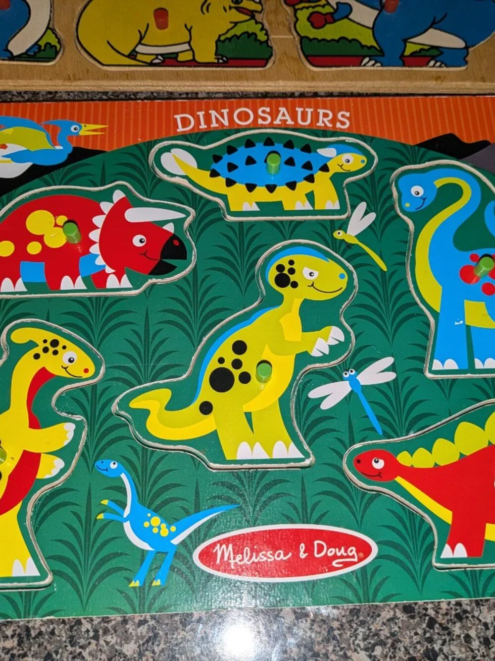 Two Wooden Dinosaur Puzzles Melissa & Doug
